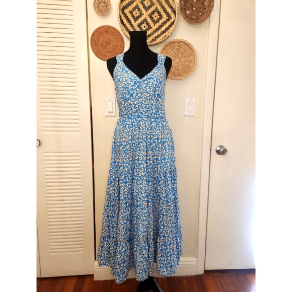 Ditzys Boutique Dresses & Skirts - LAST ONE! Blue Daisy Floral Maxi Dress With A Tie Back